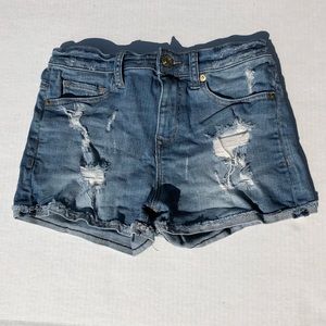 Express Distressed High Waisted Jean Shorts Size 2